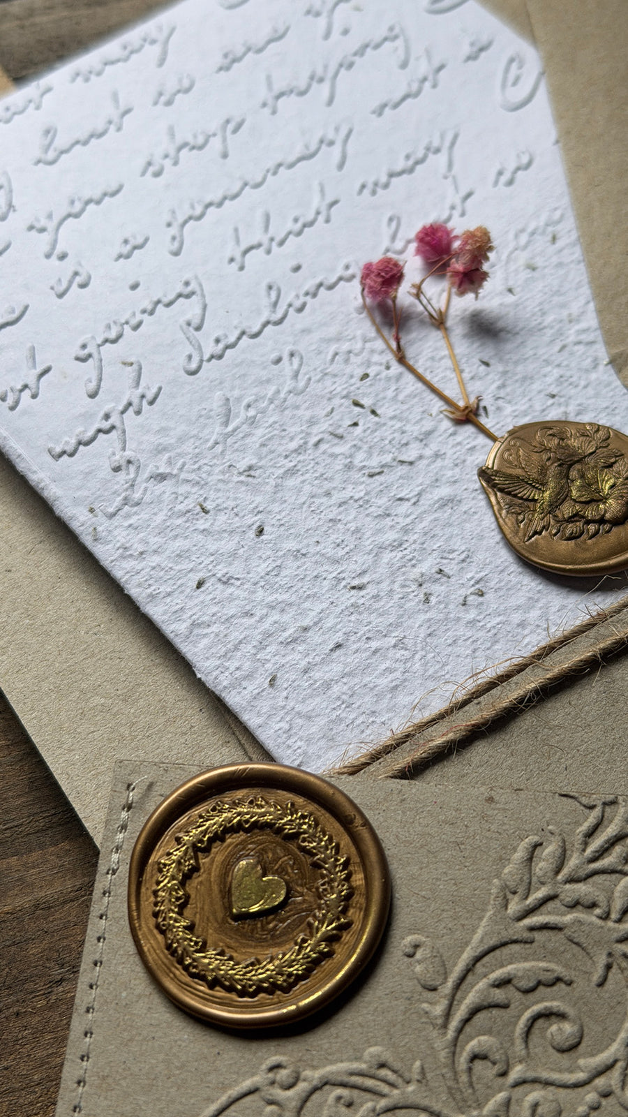White Seeded Cards