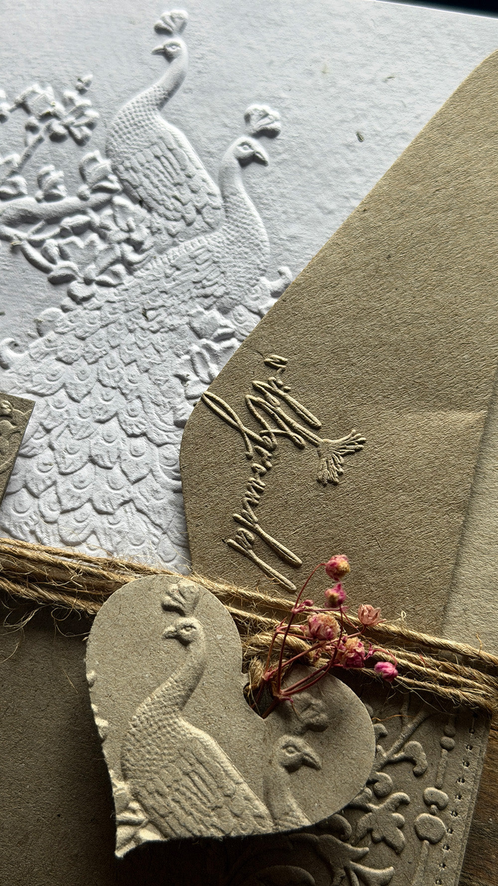 White Seeded Cards
