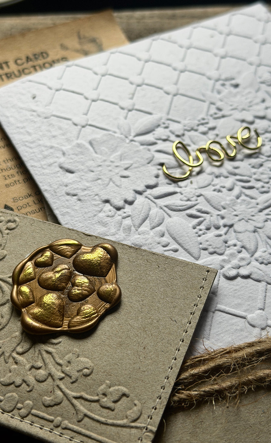 White Seeded Cards